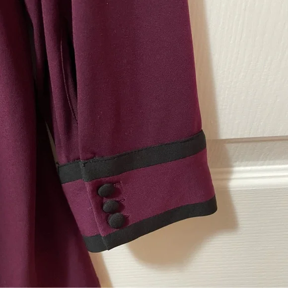 Karl Lagerfeld Paris Burgundy Long Sleeve Top Size XS - Picture 9 of 9